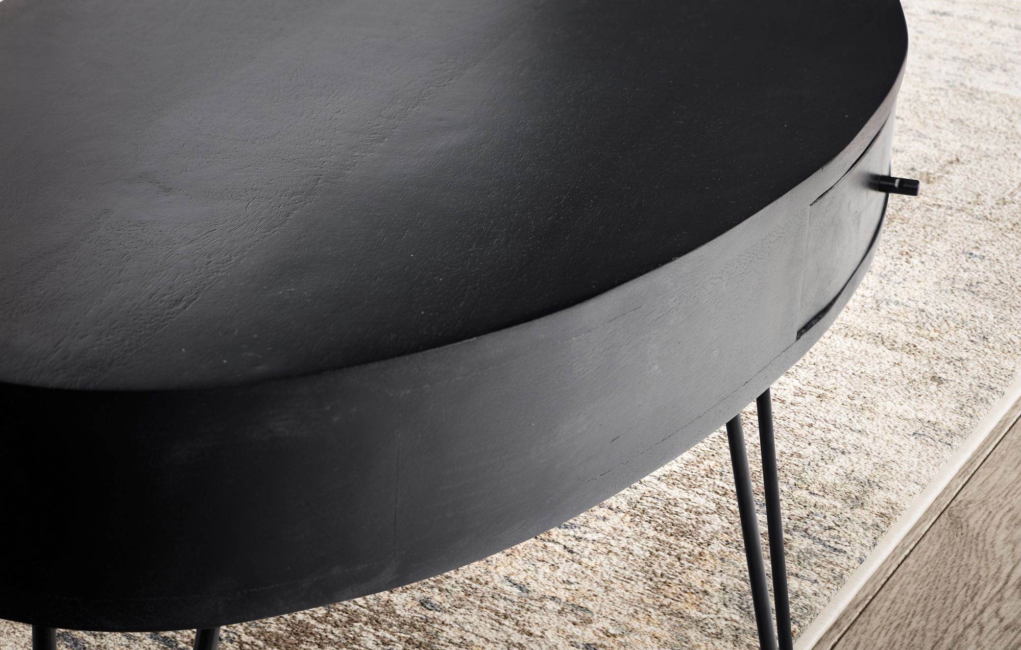 Couchtisch Eidanger Mango Massivholz Schwarz 100 × 50 × 40 cm