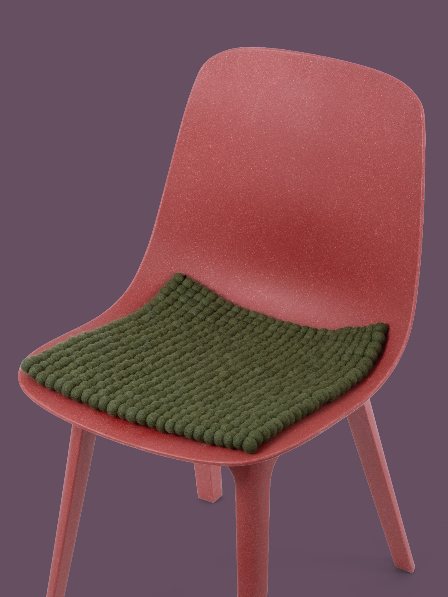 myfelt Jost Filzkugel-Sitzauflage Tannengrün 36 x 36 cm