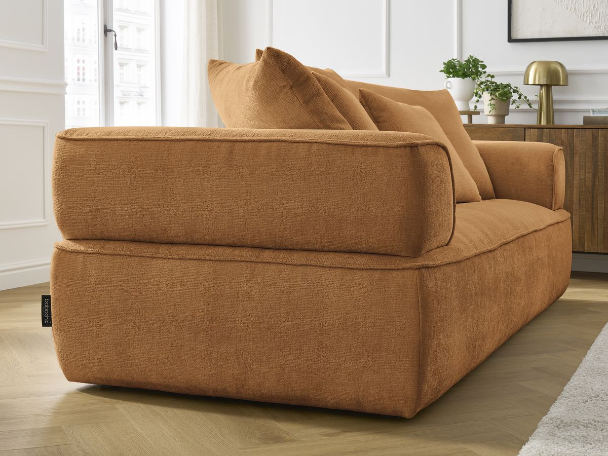 Bobochic Whesley Sofa 3-Sitzer Stoff Gelb