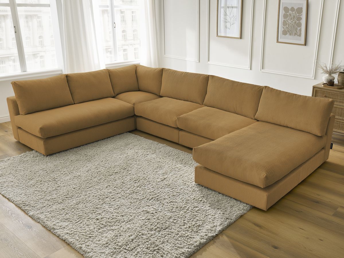 Bobochic Paris Ecksofa Cordsamt Gelb