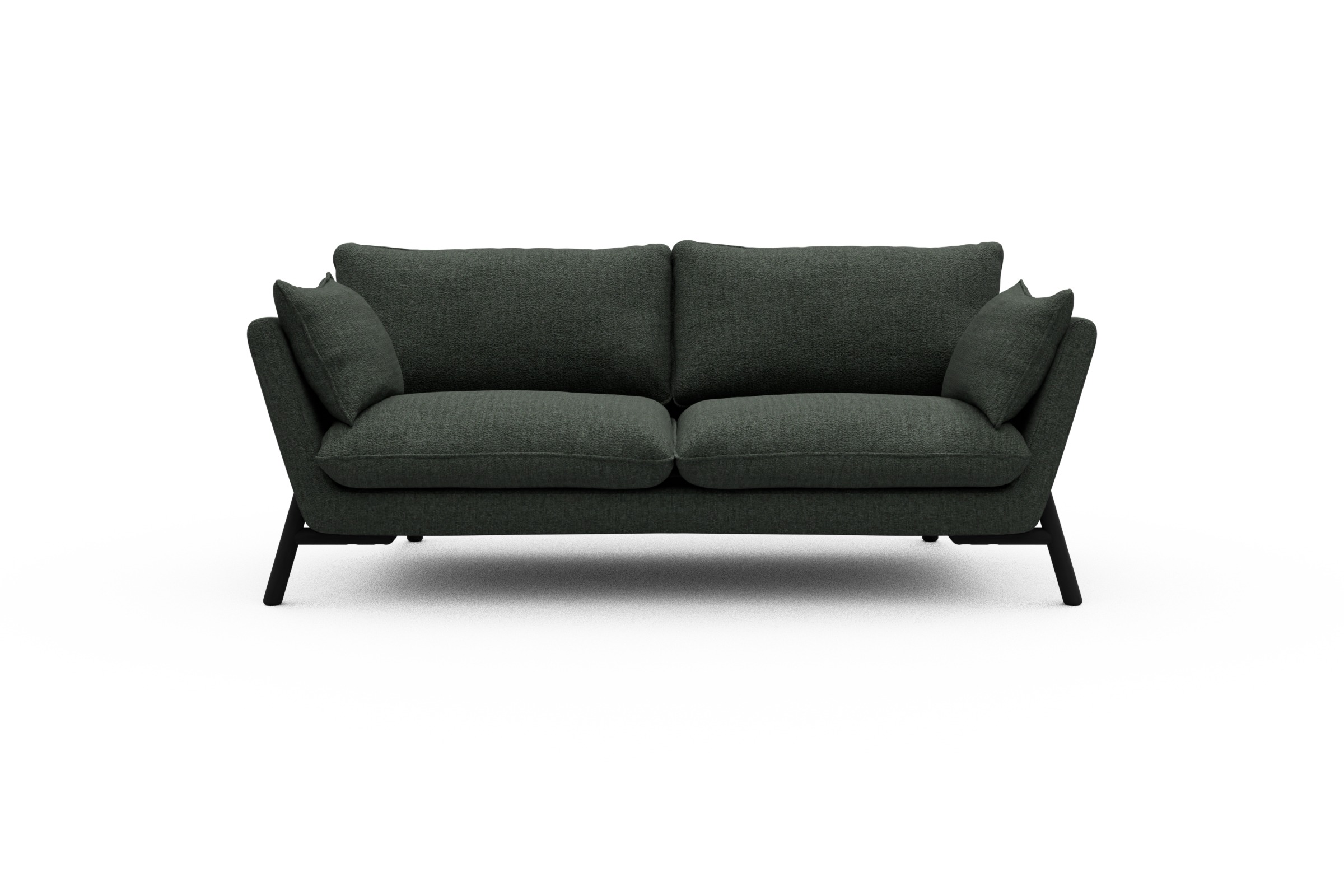 Skandi Home Sofa Emil 2-Sitzer Beinfarbe Eiche Schwarz Aivi-Pine-Green moebelfaktor