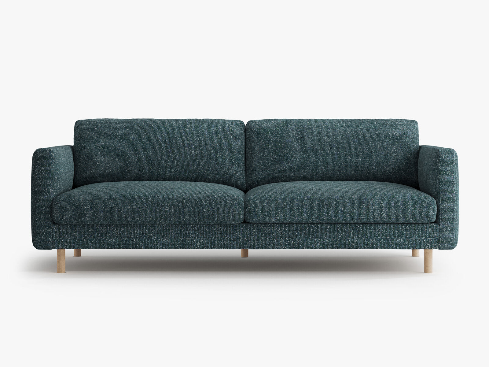 Micadoni Sofa Eden 4-Sitzer Strukturierter Stoff Grün Blau Melange