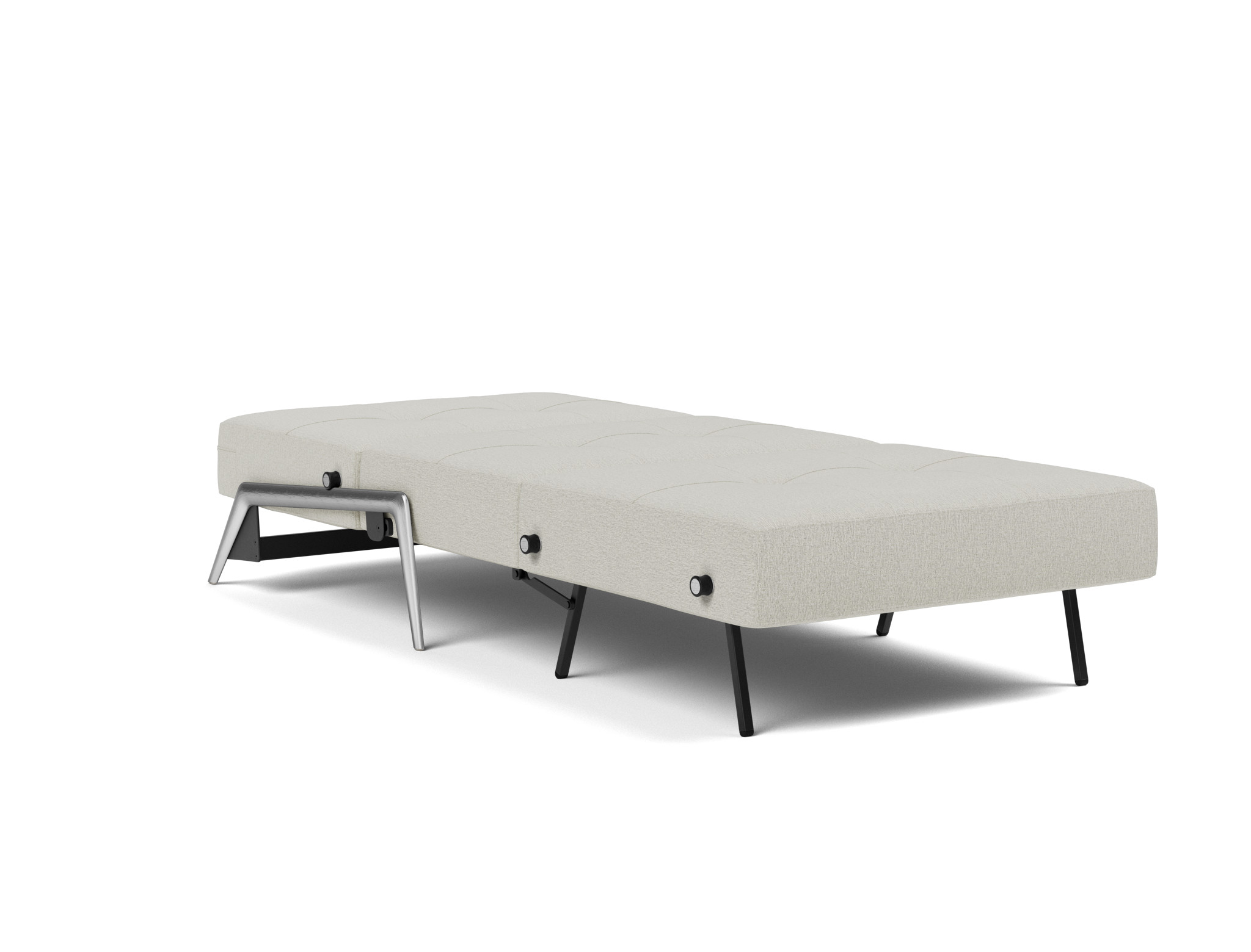 Schlafsessel Cubed 90 Flachgewebe Mixed Dance 527-Natural Beine Aluminium