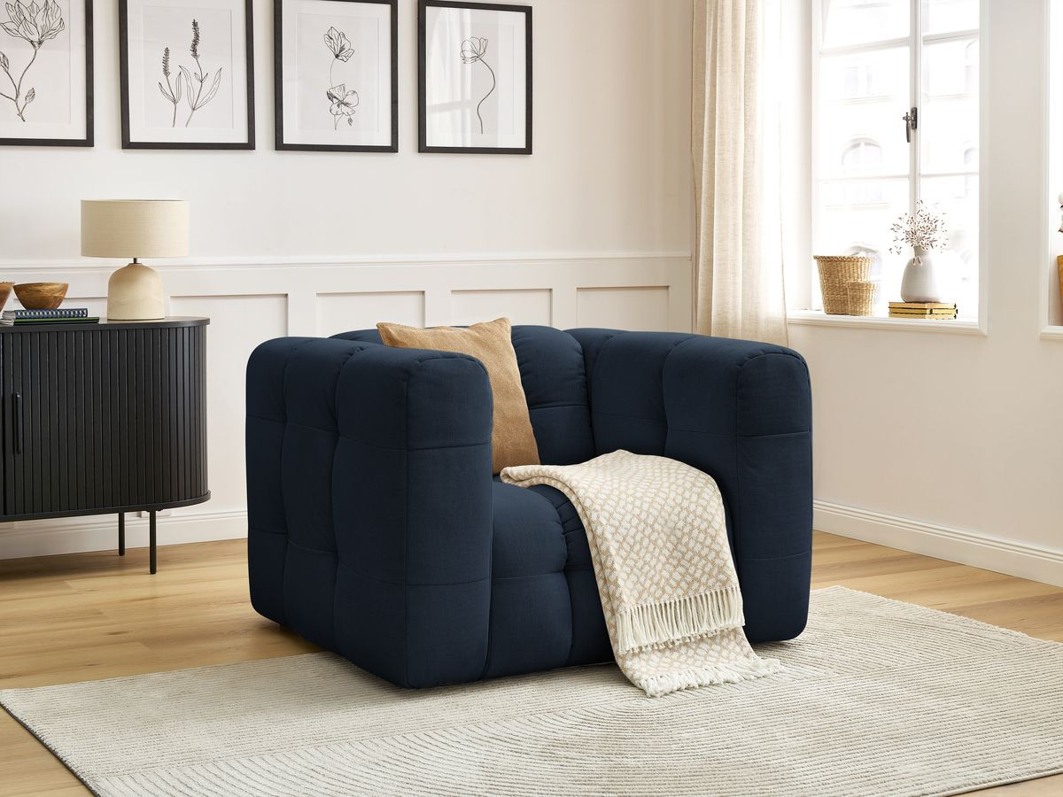 Bobochic Ulysse Sessel Stoff Dunkelblau