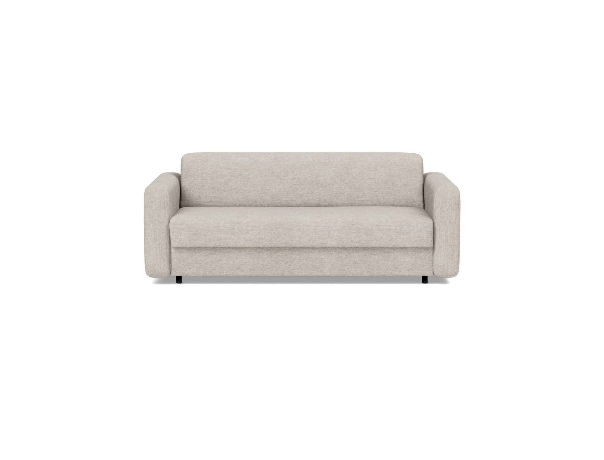 Schlafsofa Killian mit Memory-Matratze 140 Chenille Yuveno 471-Sand
