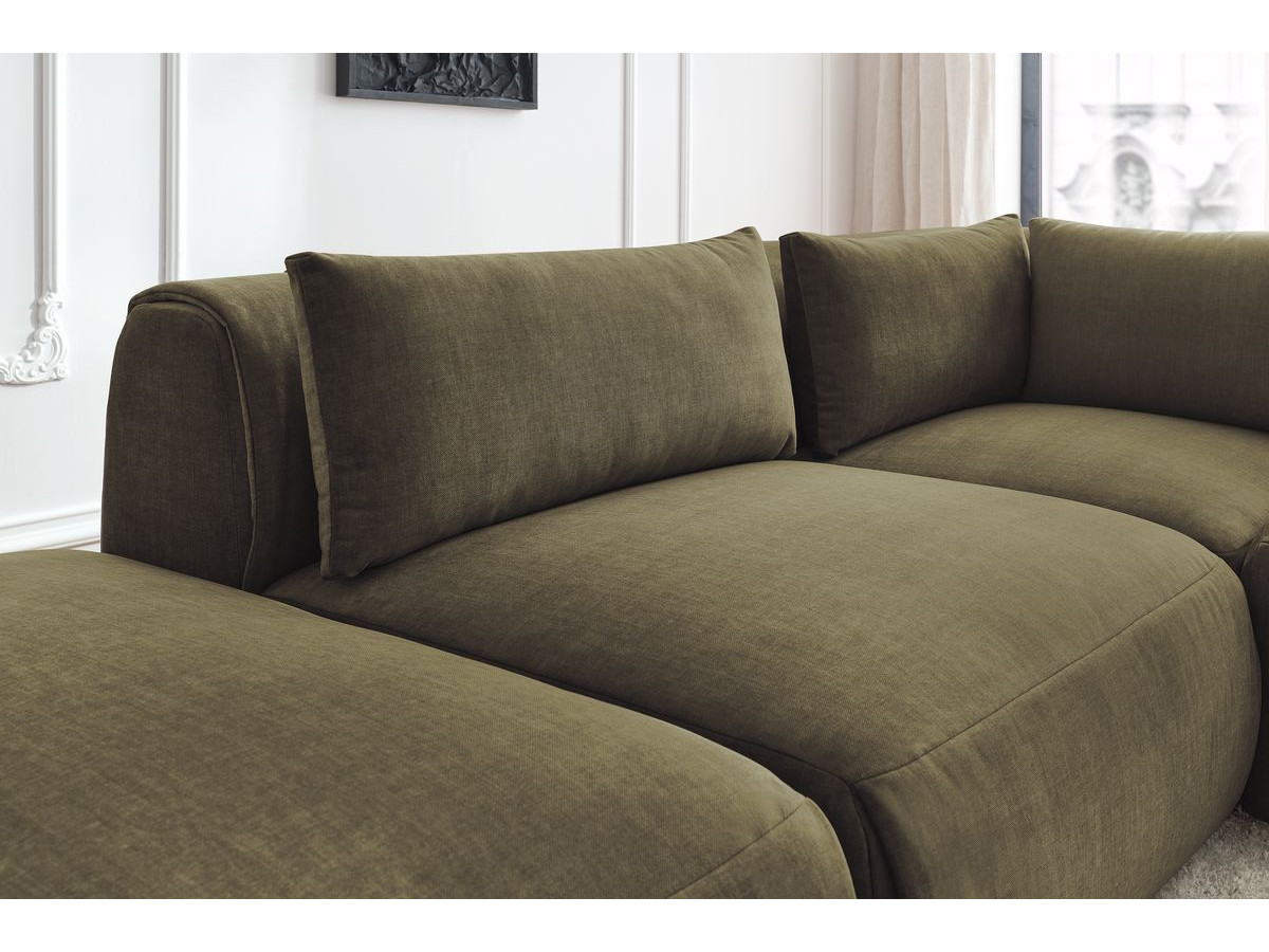 Bobochic Jeanne Ecksofa 271 × 300 cm Samt Grün