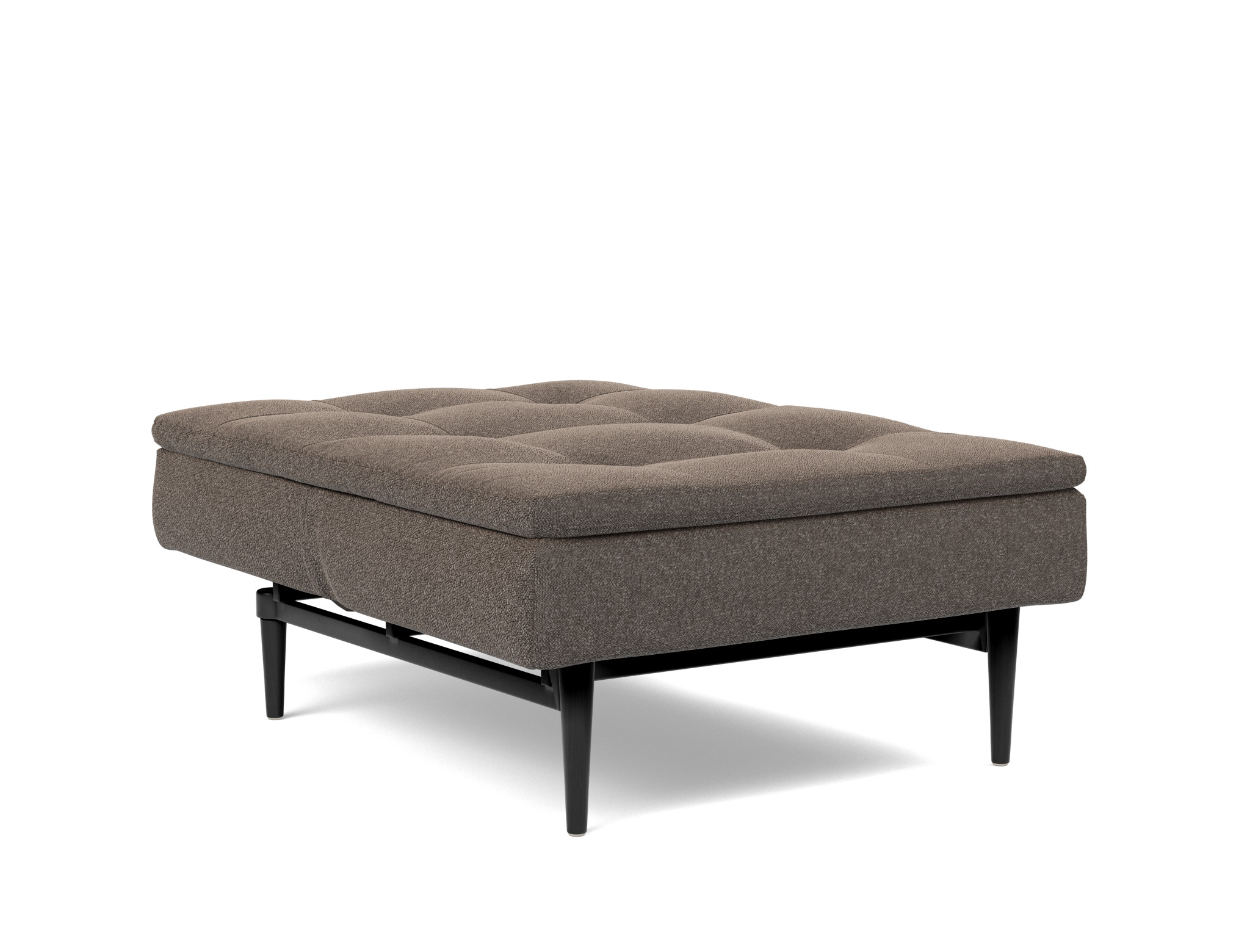 Sessel Dublexo Boucle Skandi 530-Taupe Beine Styletto Eiche schwarz