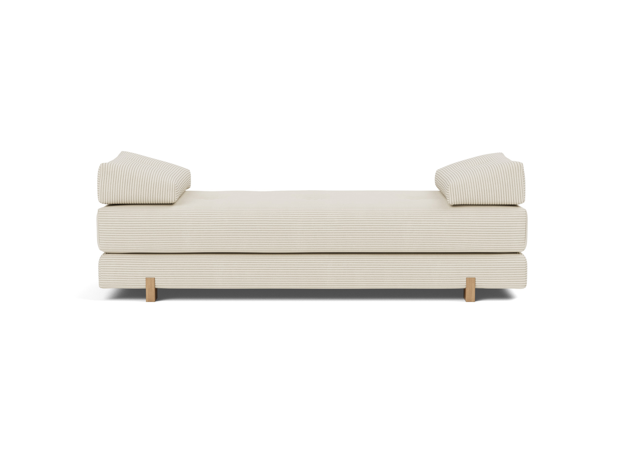 Tagesbett Sigmund Kord Corduroy 594-Ivory Beine Drip Eiche