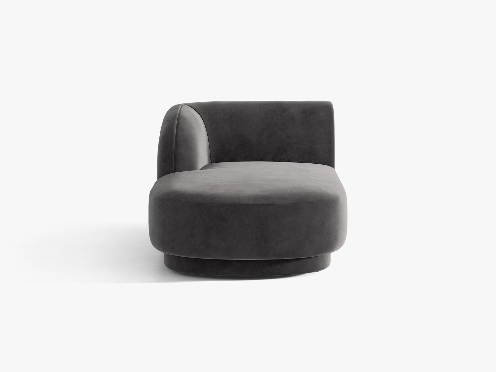 Micadoni Modul Miley 2-Sitzer Links Samt Bluvel Grau