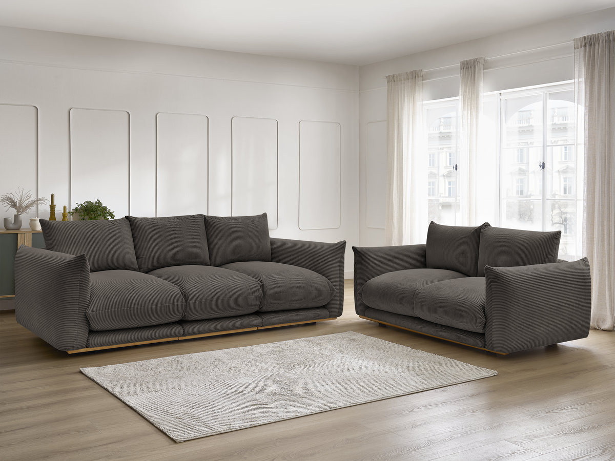 Bobochic Ernest Sofa 5-Sitzer Cordsamt Taupe