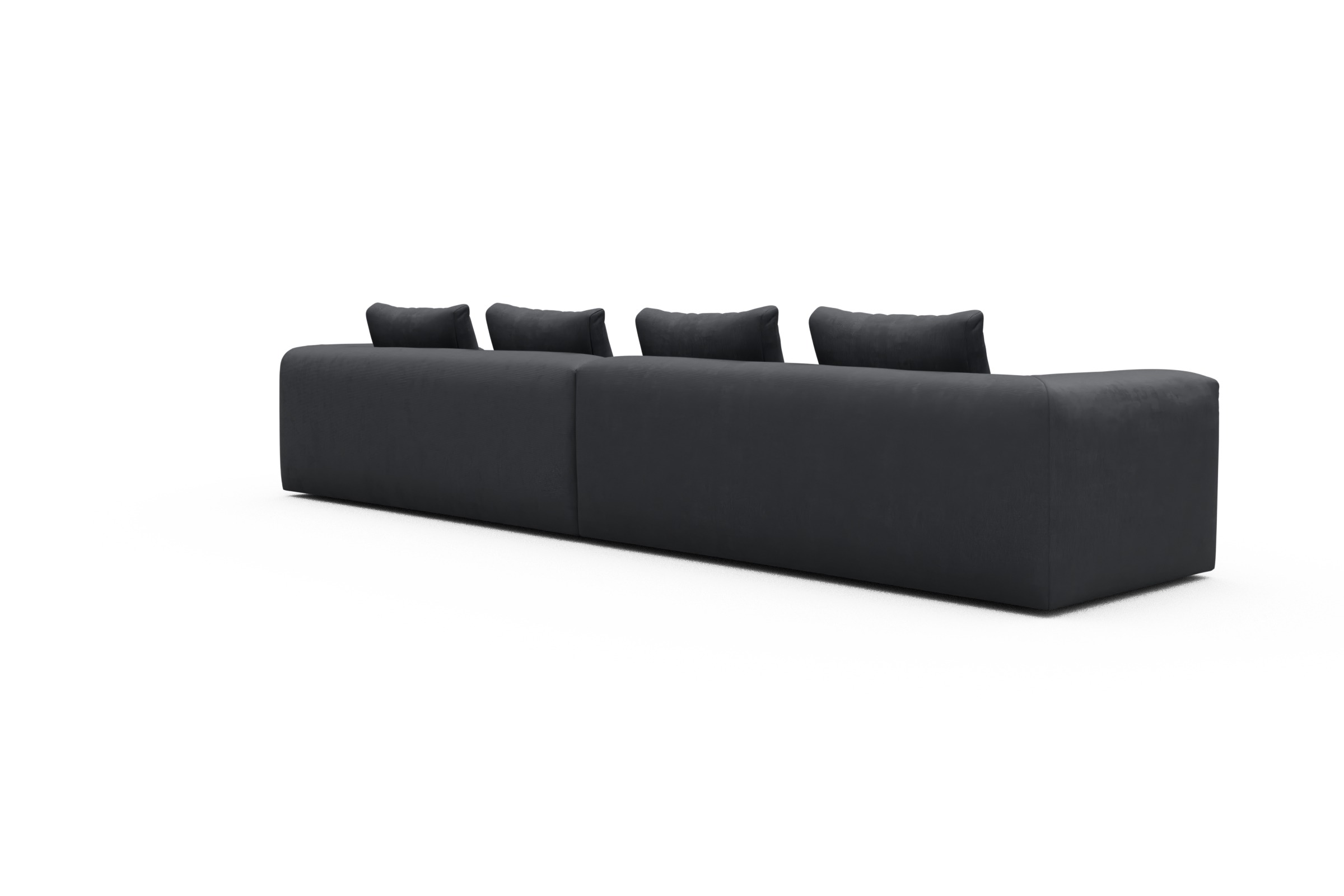 Sofa Modulares XXL Sofa Fred 5-Sitzer Cordufine-Slate-Grey