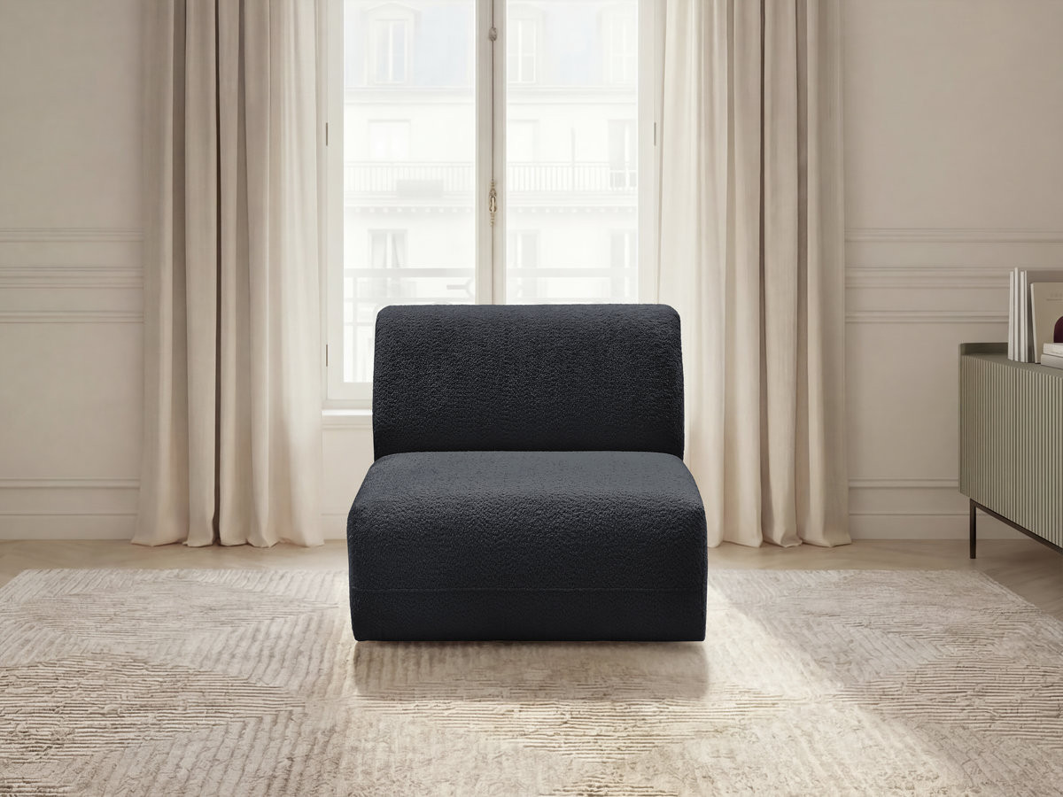 Bobochic Anda Sofamodul 1-Sitzer 84 × 103 cm Chenille Schwarz