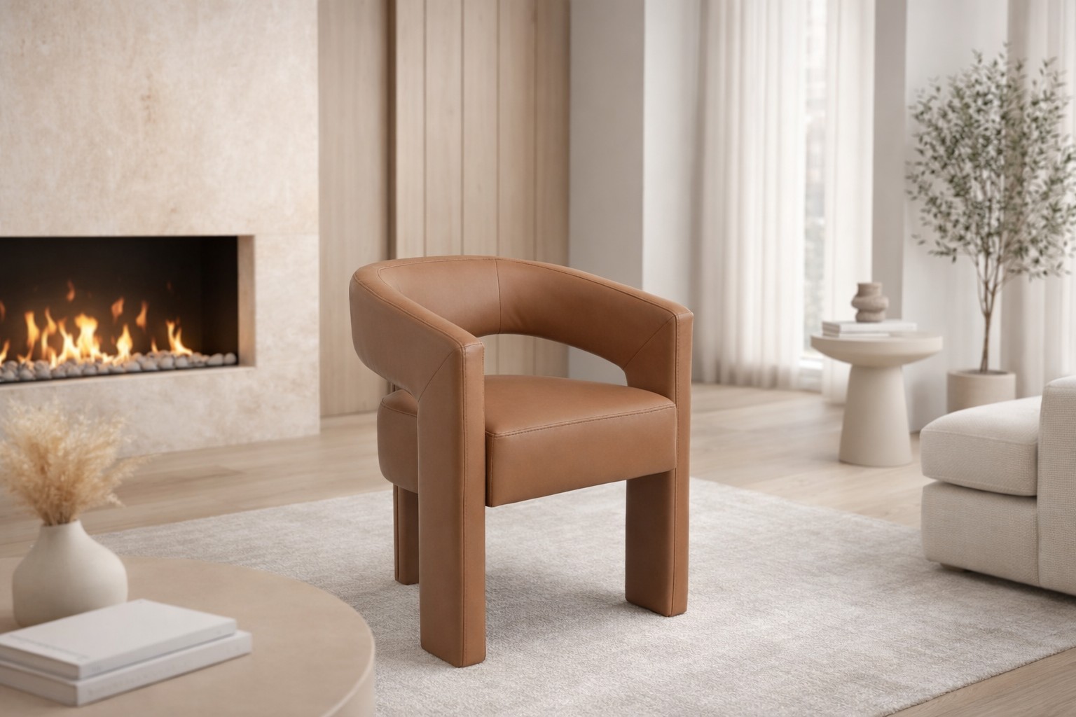 Livin Hill Polsterstuhl Leith 62 × 58 × 75 cm Karamellbraun