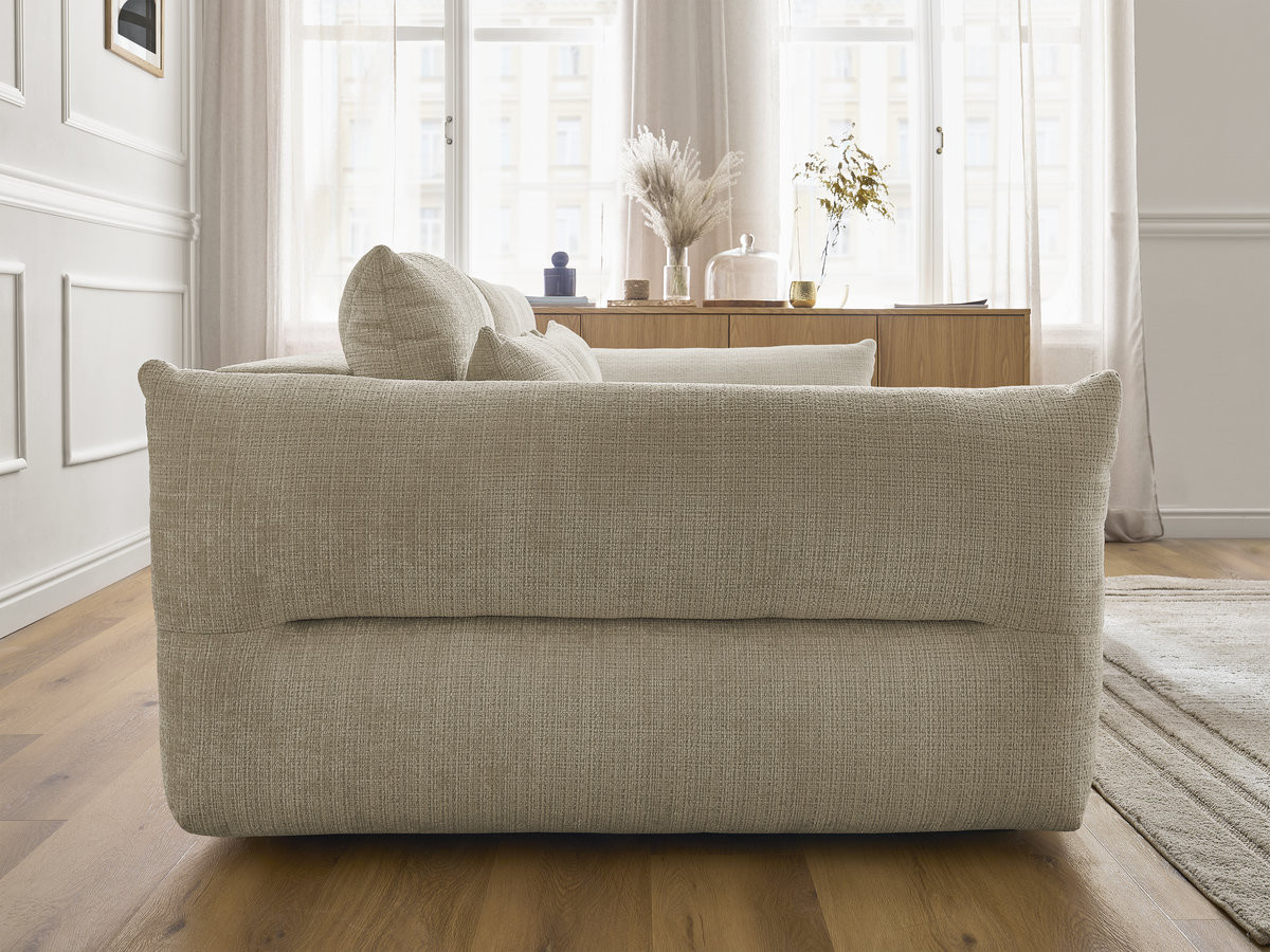 Bobochic Neil Sofa 3-Sitzer Strukturstoff Beige
