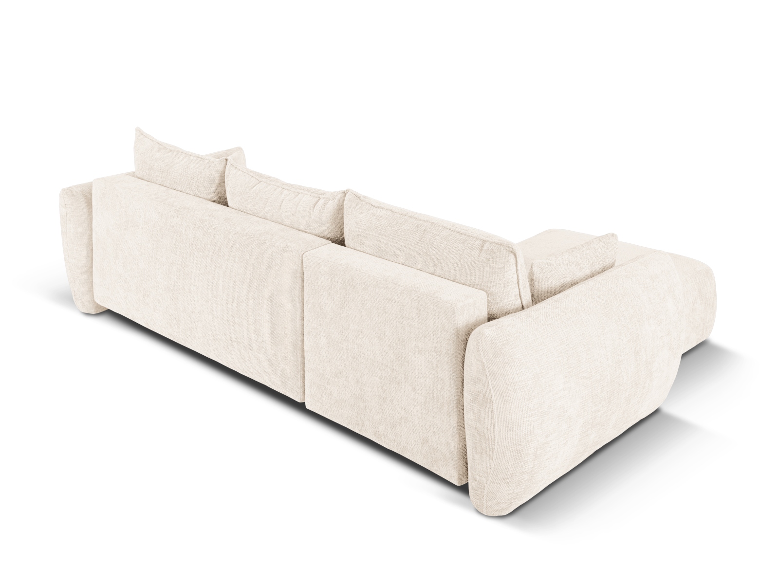 Cosmopolitan Design Ecksofa Matera 4-Sitzer mit Schlaffunktion Chenille Eden Helles Beige Links
