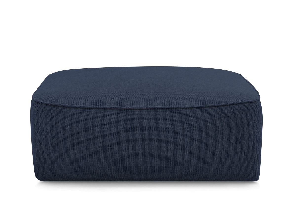 Bobochic Leopold Pouf Melange-Stoff Dunkelblau