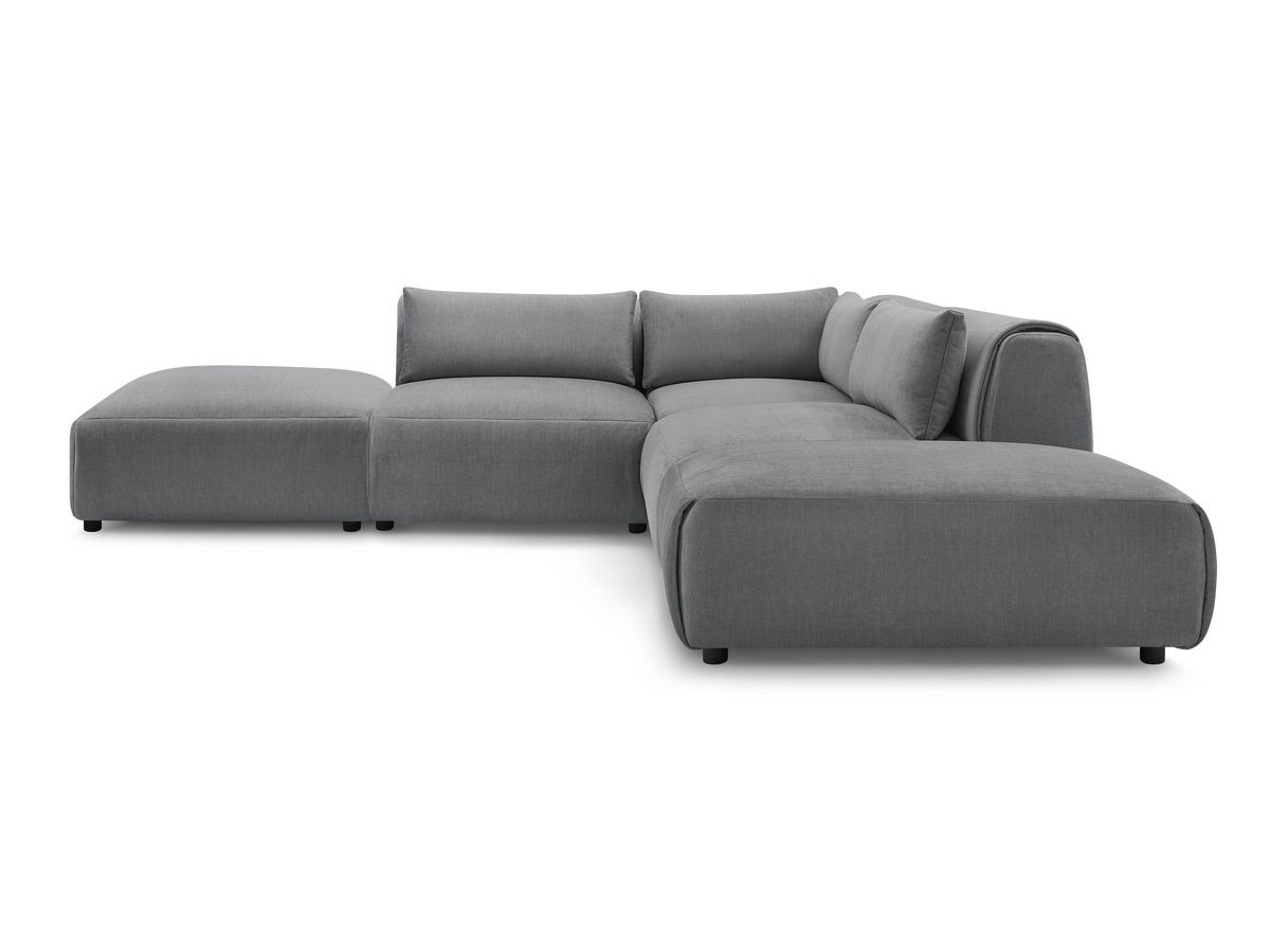 Bobochic Jeanne Ecksofa 271 × 300 cm Samt Dunkelgrau