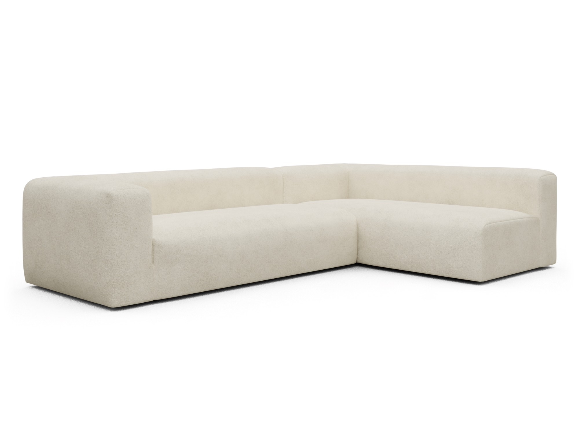 Skandi Home Ecksofa Fred 2x 2,5-Sitzer rechts offen Boucle-Off-White moebelfaktor