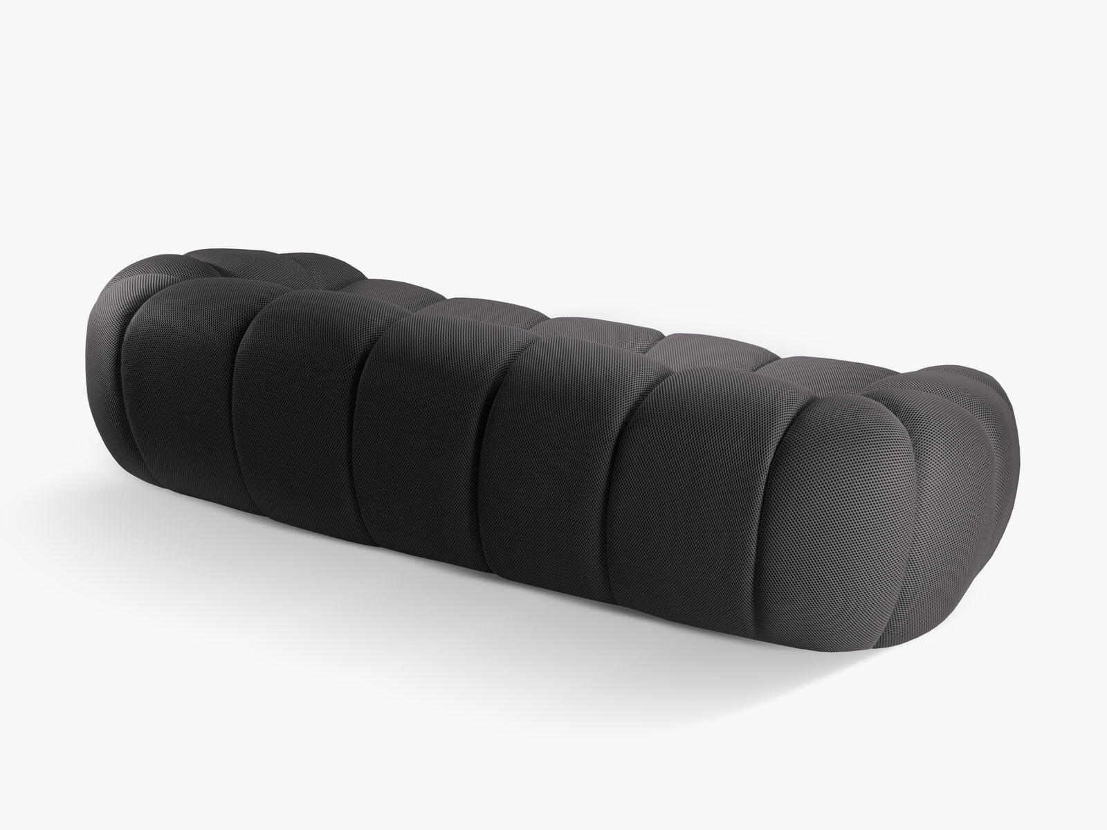 Micadoni Sofa Diana 4-Sitzer 3D-Stoff Espresso