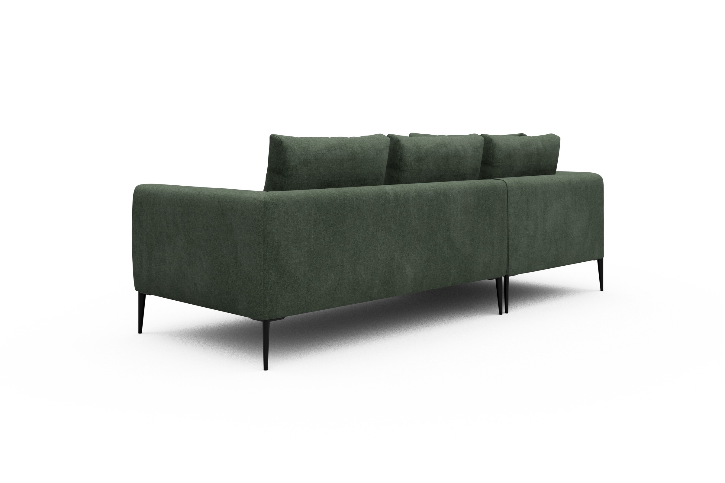 Ecksofa Paul Relax-Ecke links mit 2-Sitzer Casone-Forest-Green