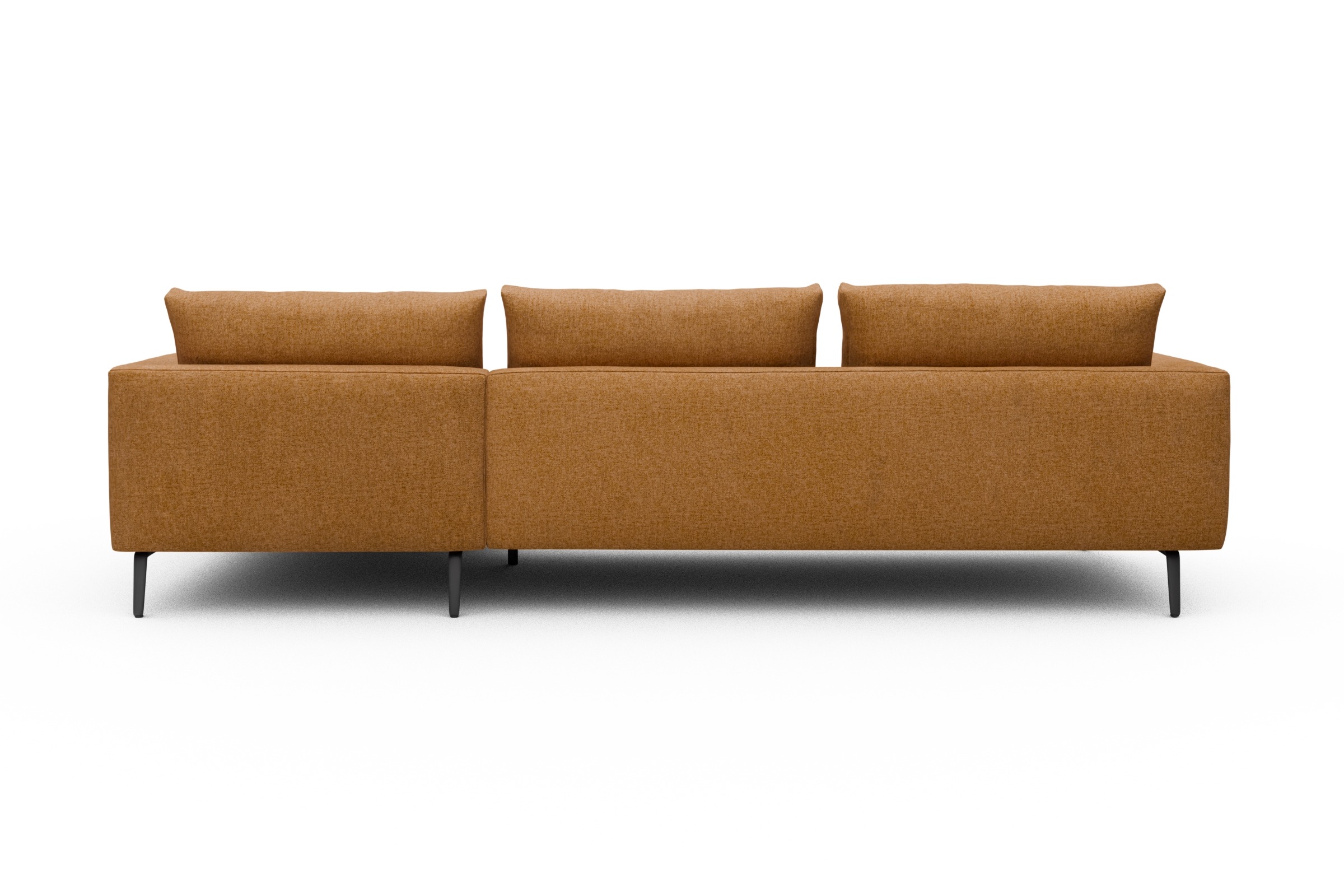 Ecksofa Karl Chaiselongue rechts mit 2,5-Sitzer Casone-Warm-Yellow