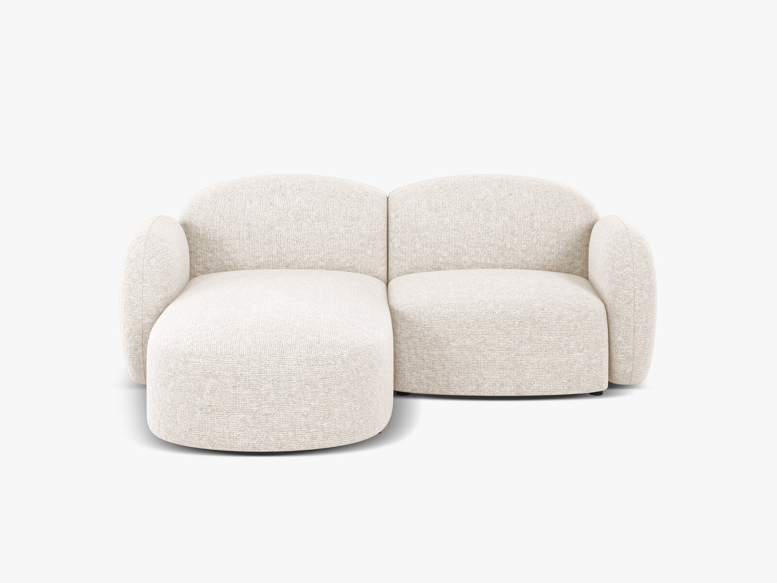 Micadoni Ecksofa Blair 3-Sitzer Links Chenille Eden Helles Beige