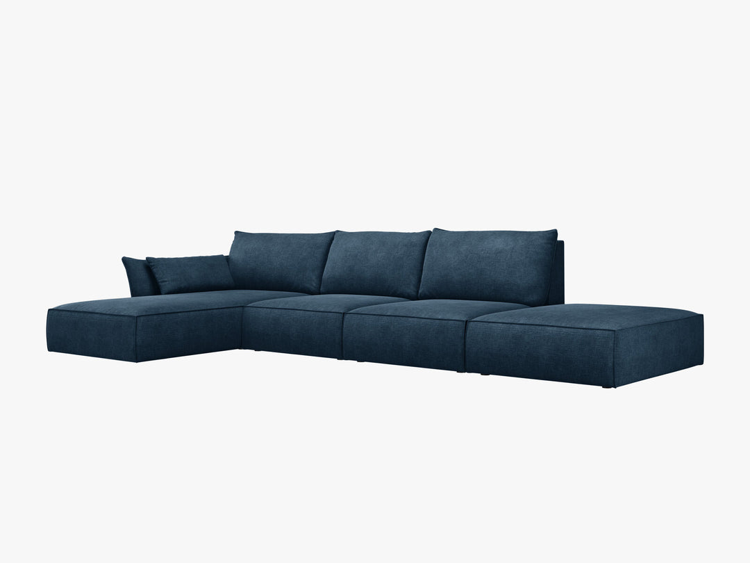 Micadoni Ecksofa Kaelle 5-Sitzer Links Chenille Over The Horizon Königsblau