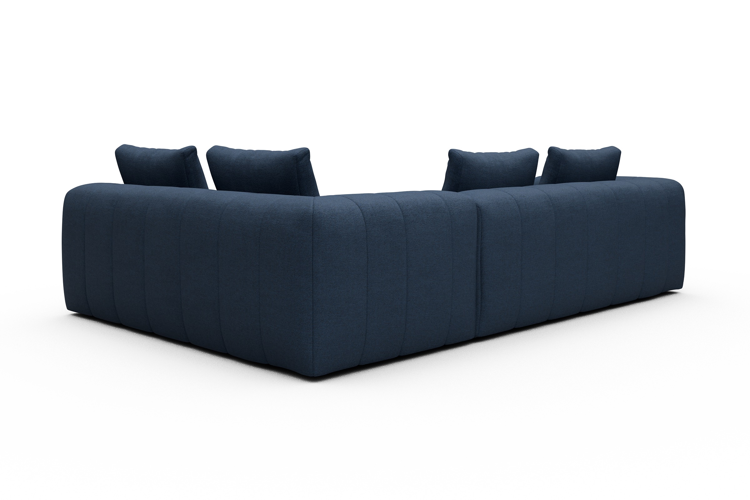 Ecksofa Hugo 2x 2,5-Sitzer Armlehne links Weda-Blue