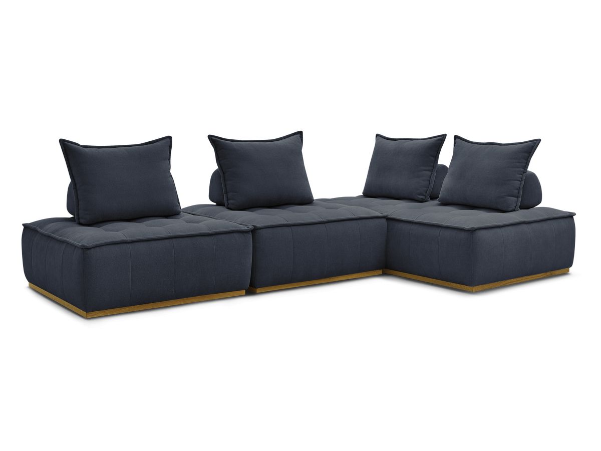 Bobochic Elisa Ecksofa Strukturstoff Dunkelblau