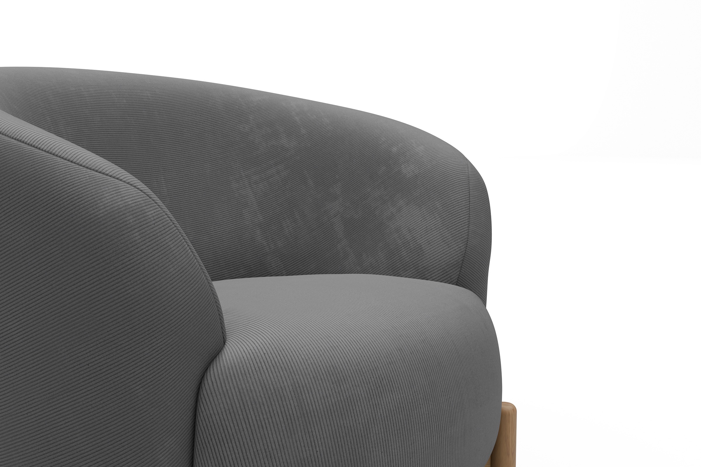 Sessel Ronda Holzbeine Eiche Natur Cordufine-Grey