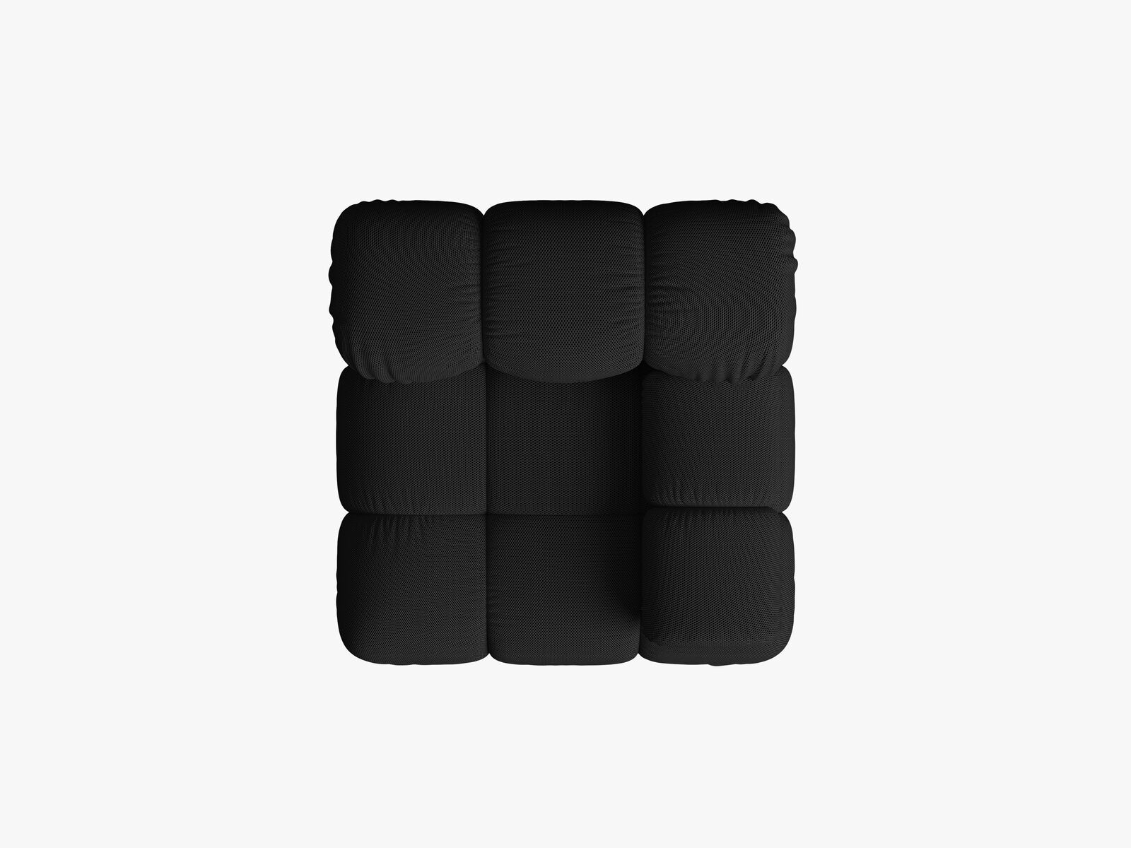 Micadoni Eckmodul Bellis Rechts 3D-Stoff Sonic Schwarz