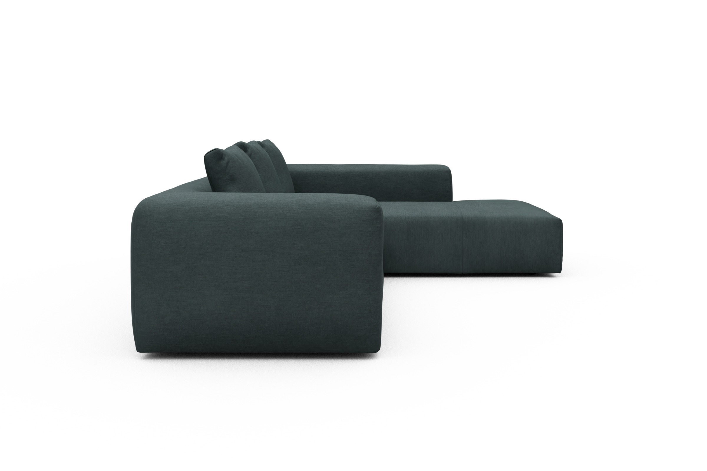 Ecksofa Fred Relax-Ecke rechts mit 2,5-Sitzer Vivus-Blue