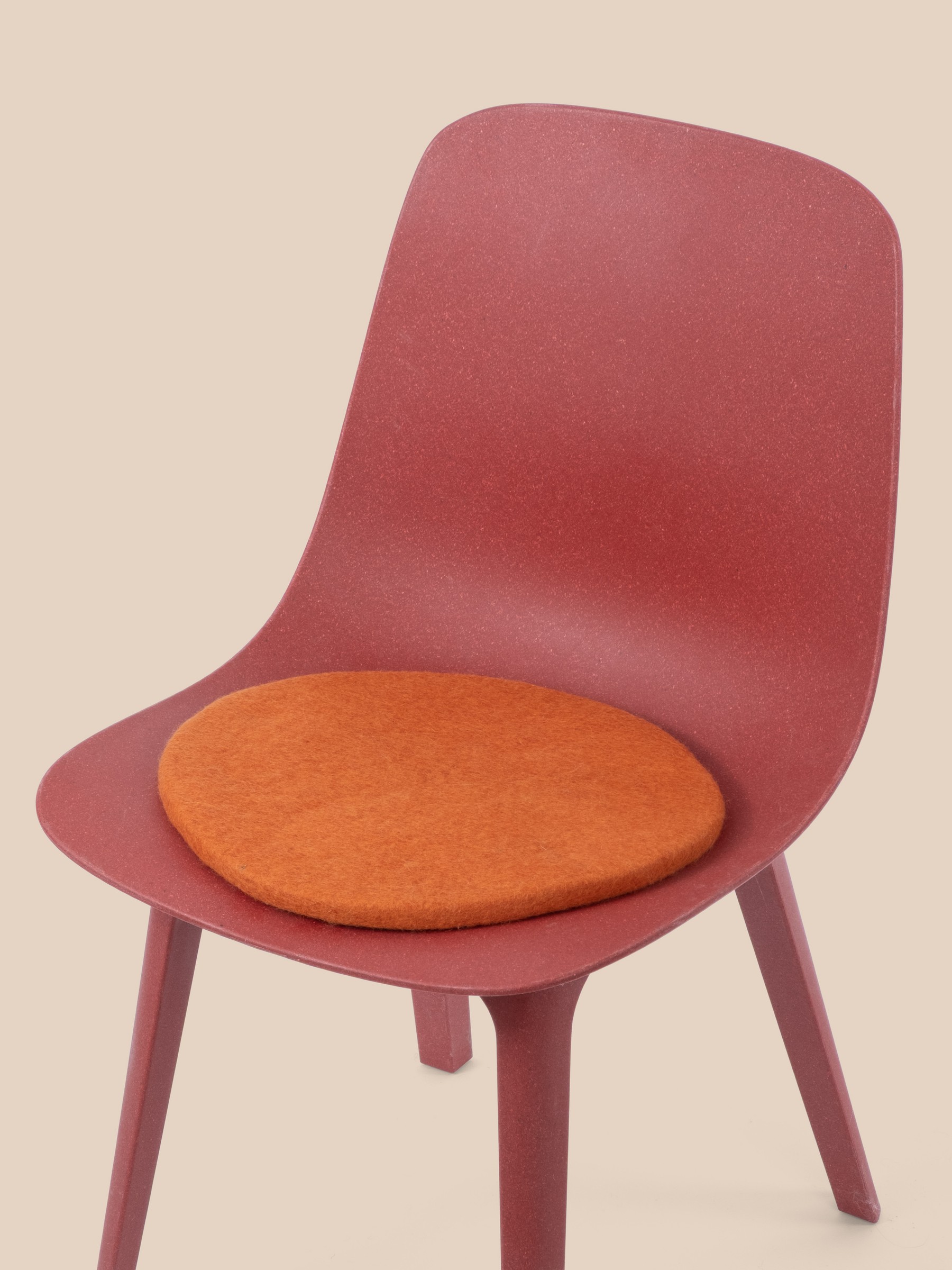 myfelt Afra Filz-Sitzauflage Orange Ø 36 cm