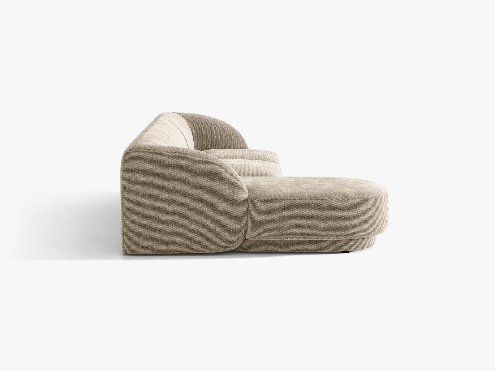 Micadoni Ecksofa Miley 4-Sitzer Links Chenille Haga Beige