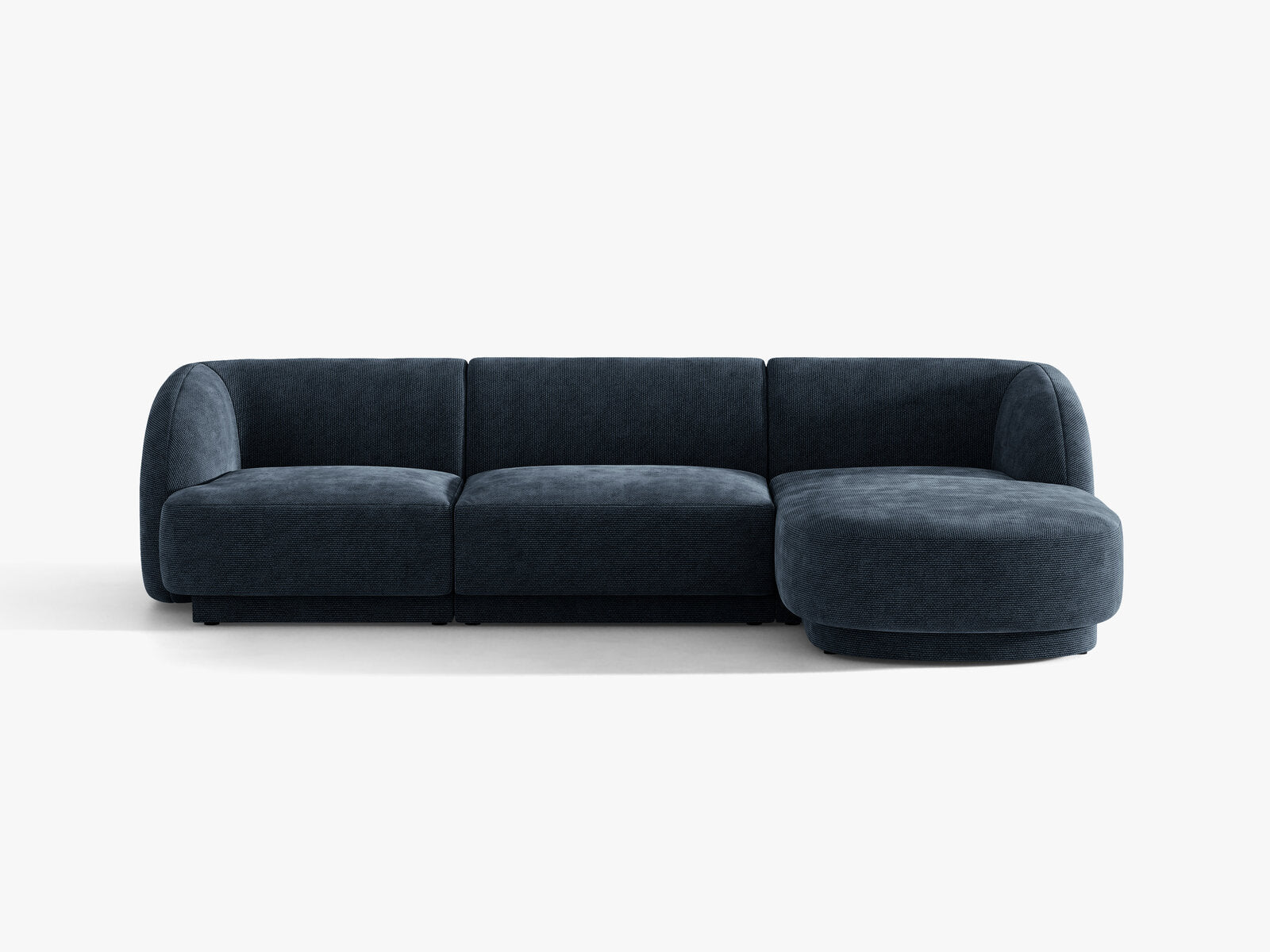 Micadoni Ecksofa Miley 4-Sitzer Rechts Chenille Haga Königsblau