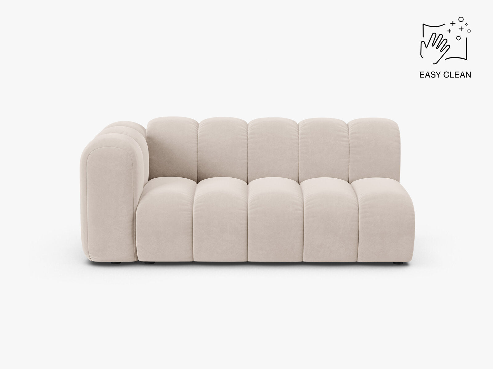 Micadoni Modul Lupine 3-Sitzer Samt Venus Helles Beige Links