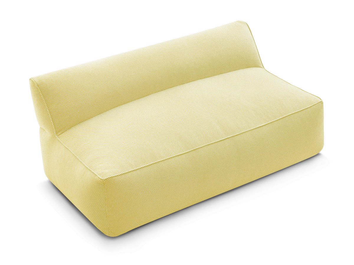 Bobochic Riviera Sofamodul 2-Sitzer Melange-Stoff Gelb