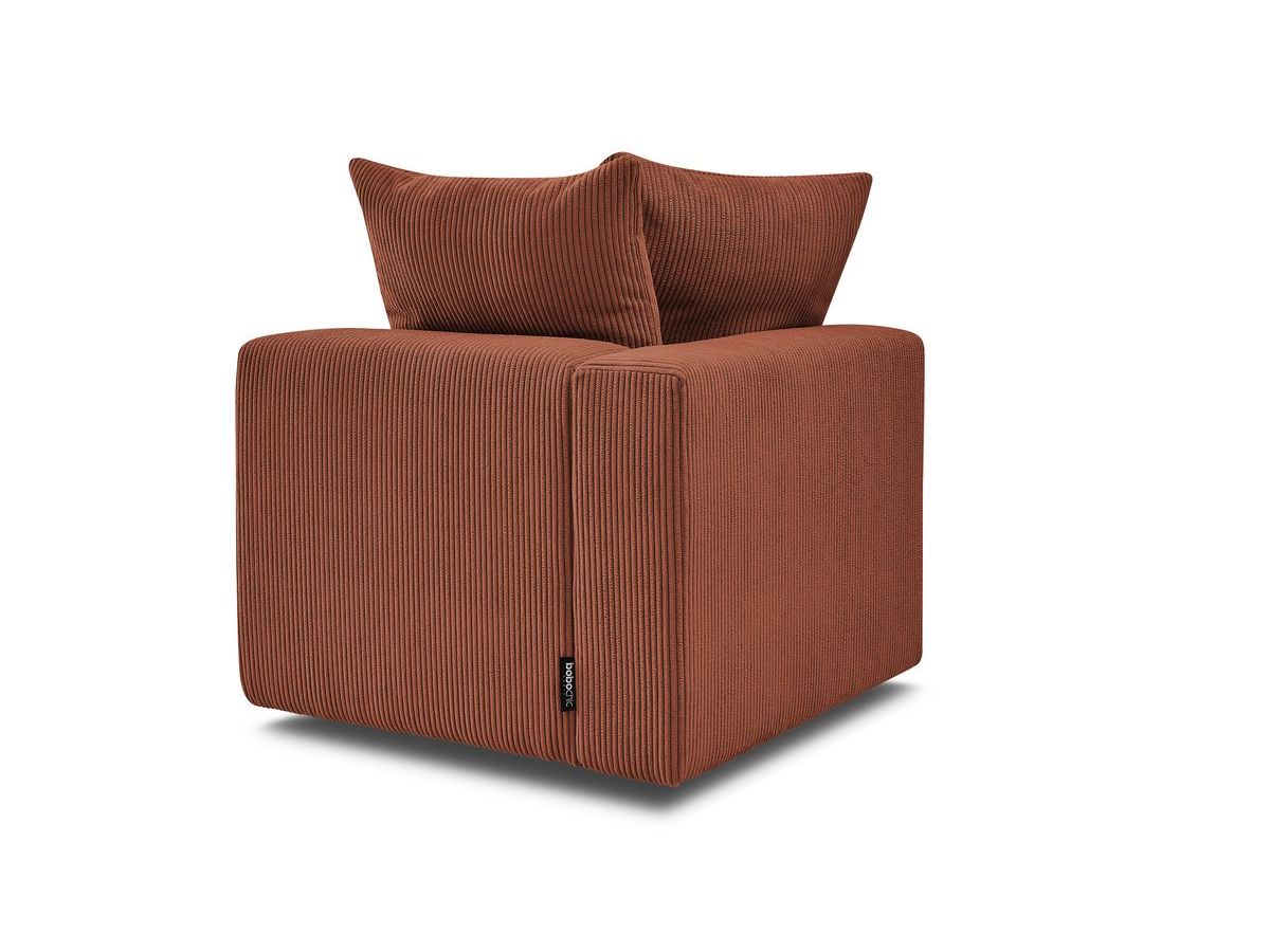 Bobochic Voltaire Eckmodul Cordsamt Orange Ecke links
