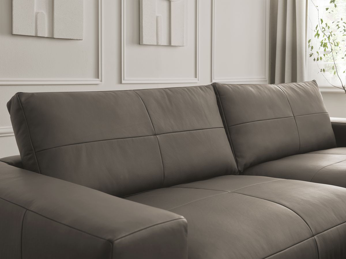 Bobochic Leonard Sofa 3-Sitzer 274 × 109 cm Leder Braun