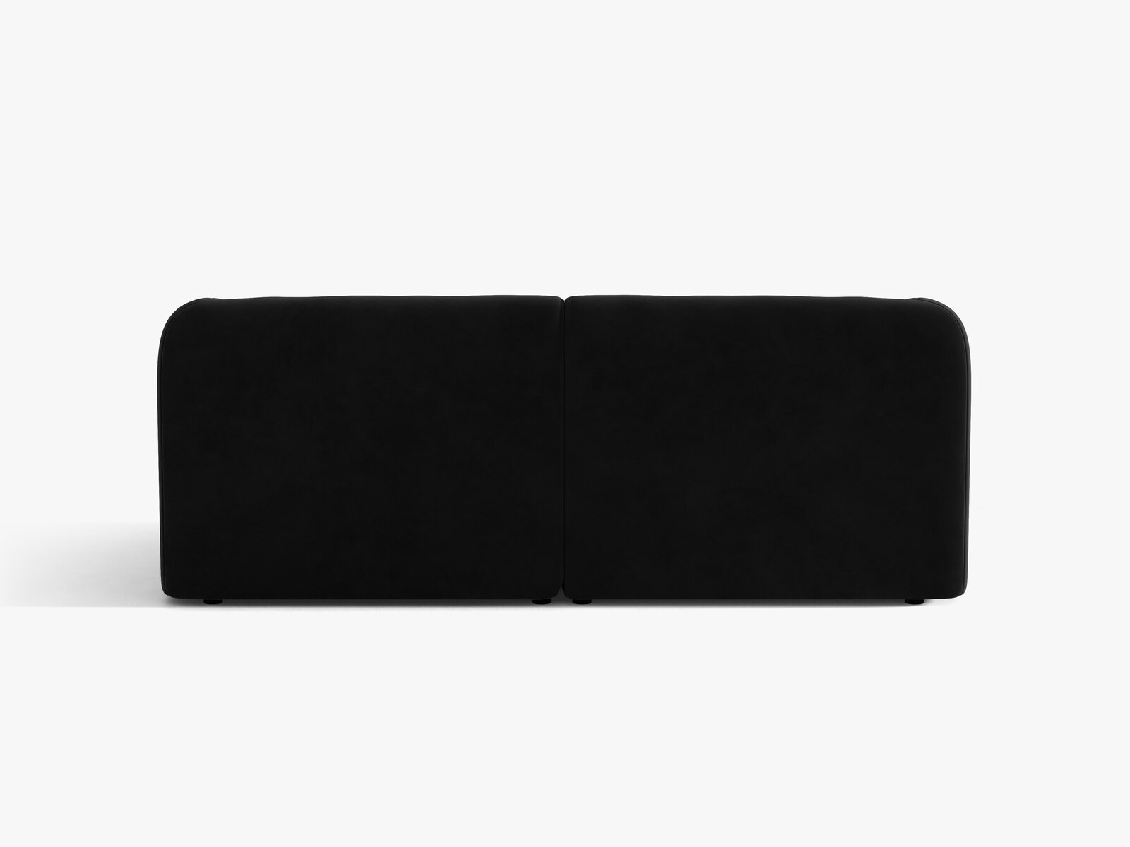 Micadoni Sofa Miley 2-Sitzer Samt Bluvel Schwarz