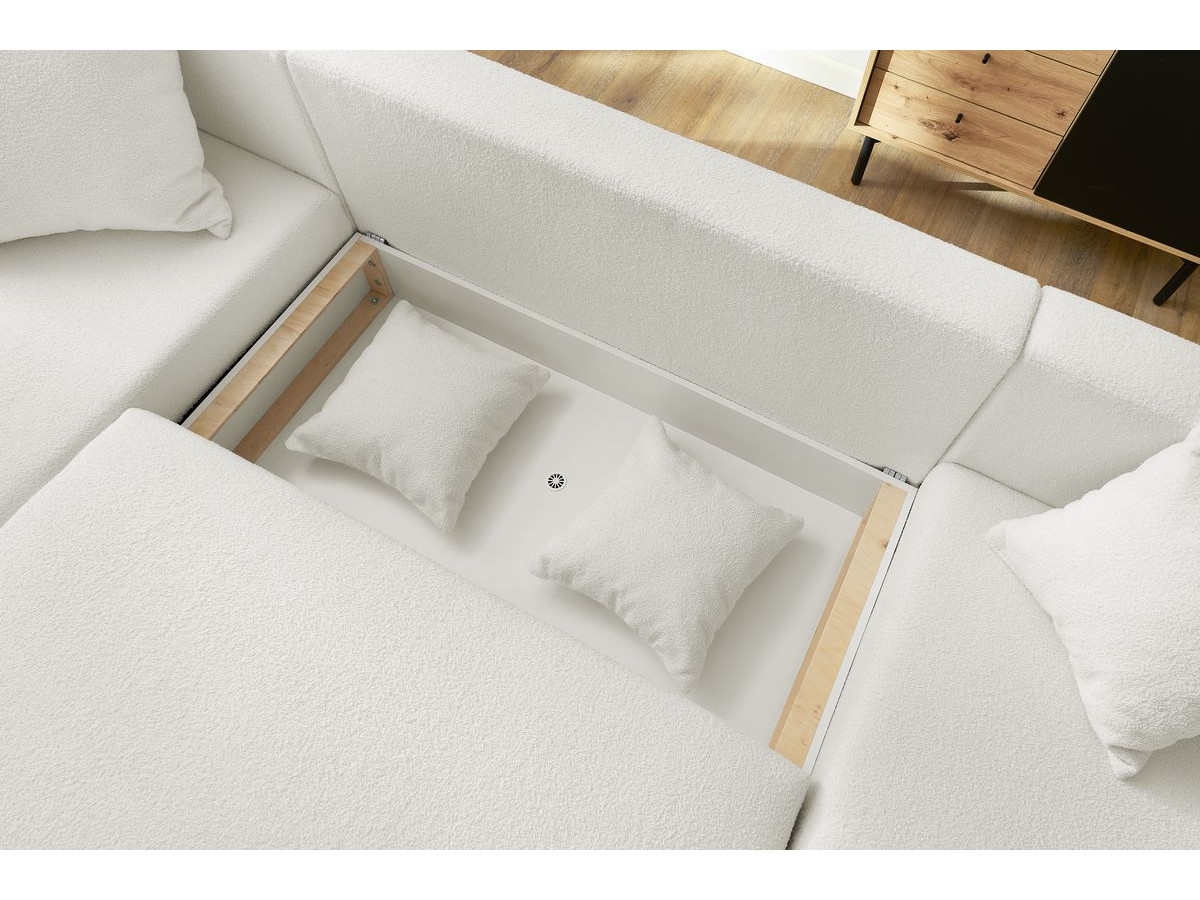 Bobochic Envy Wohnlandschaft Bouclé-Stoff Weiß