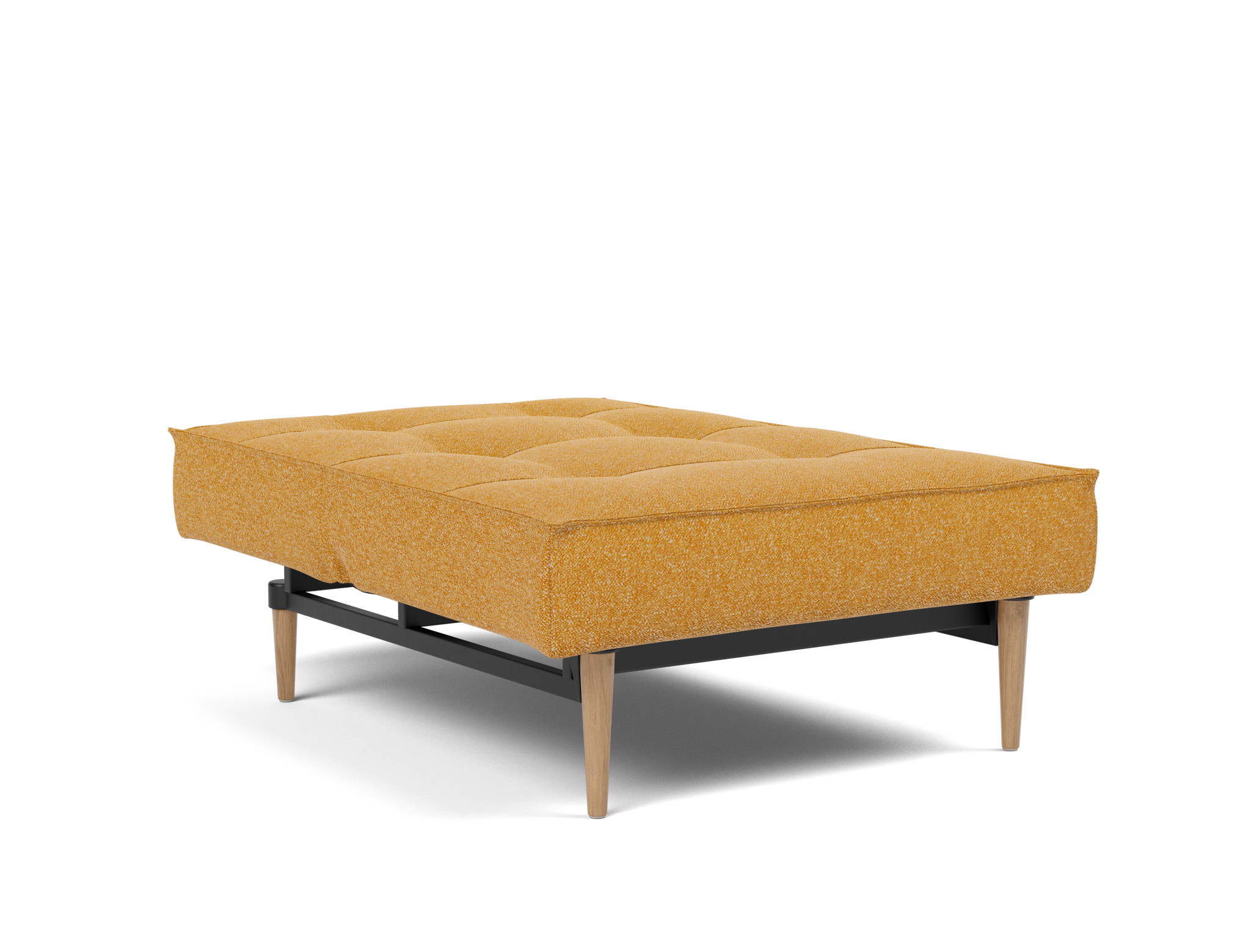 Sessel Splitback Boucle Skandi 536-Ochre Beine Styletto Eiche hell