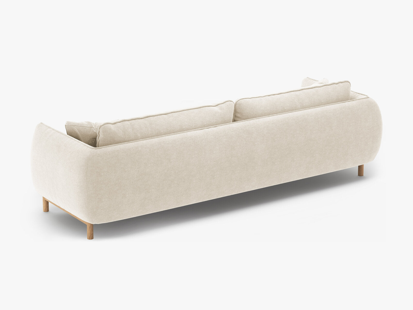 Micadoni Ada Sofa 4-Sitzer Strukturierter Stoff Wind Elfenbein