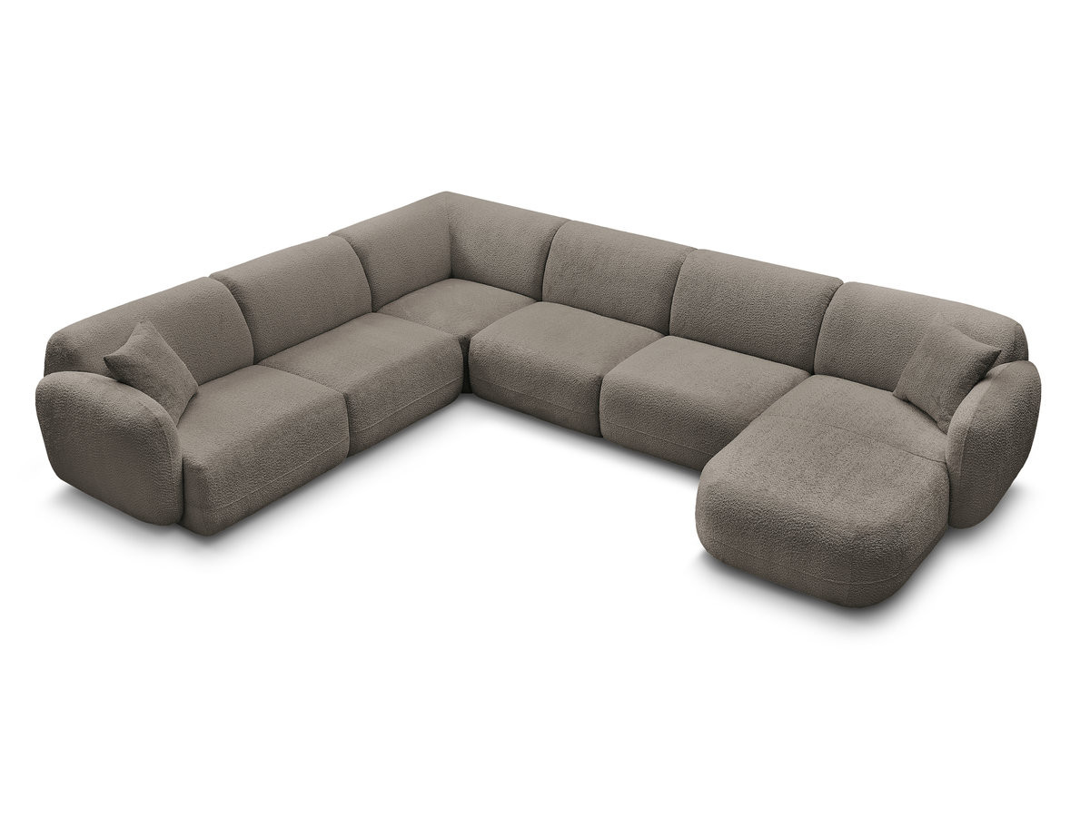 Bobochic Anda Wohnlandschaft Chenille Taupe Ecke links
