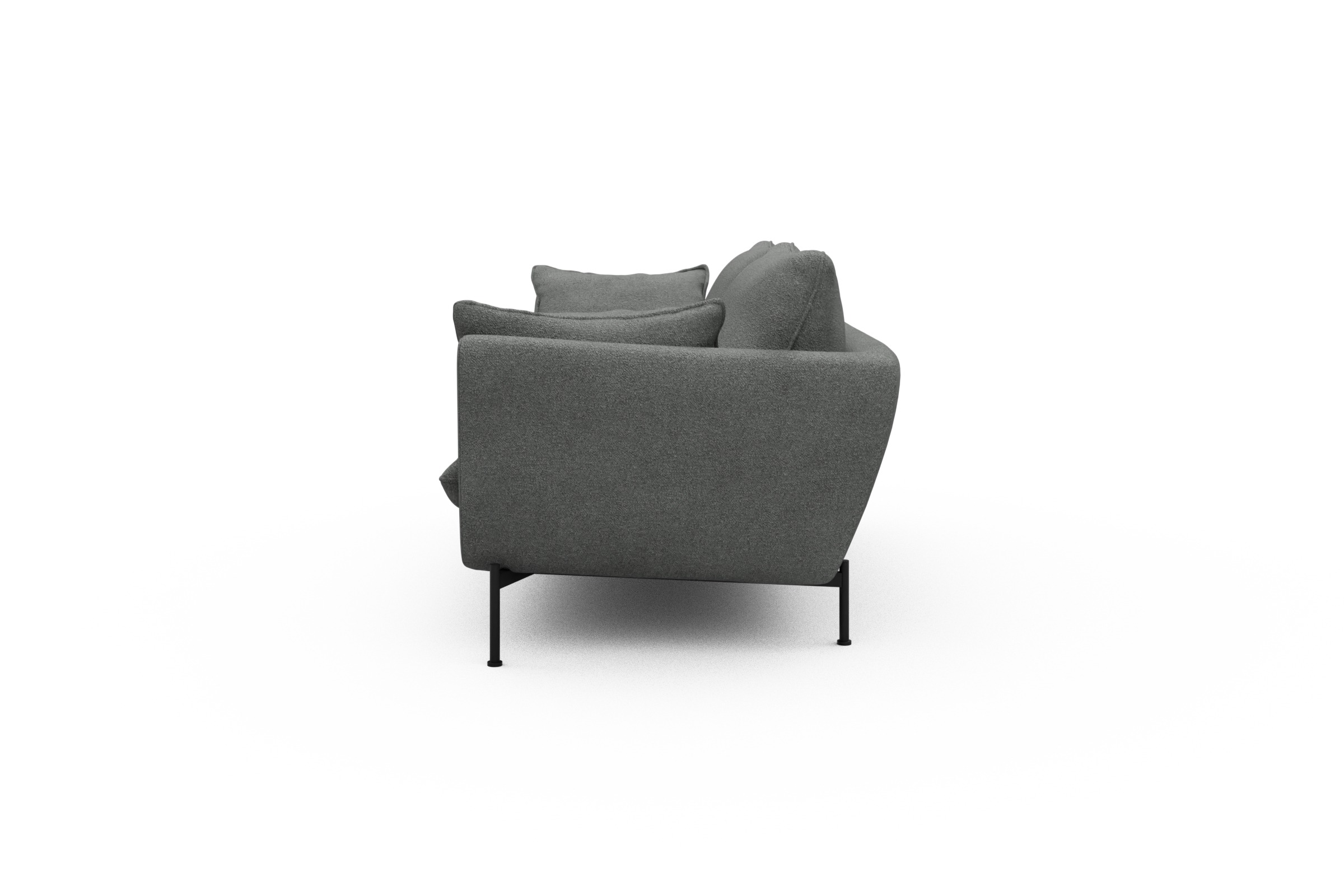Sofa Anton 2-Sitzer Boucle-Ash-Grey