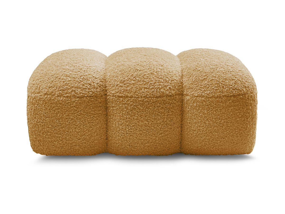 Bobochic Hippolyte Pouf Bouclé-Stoff Gelb