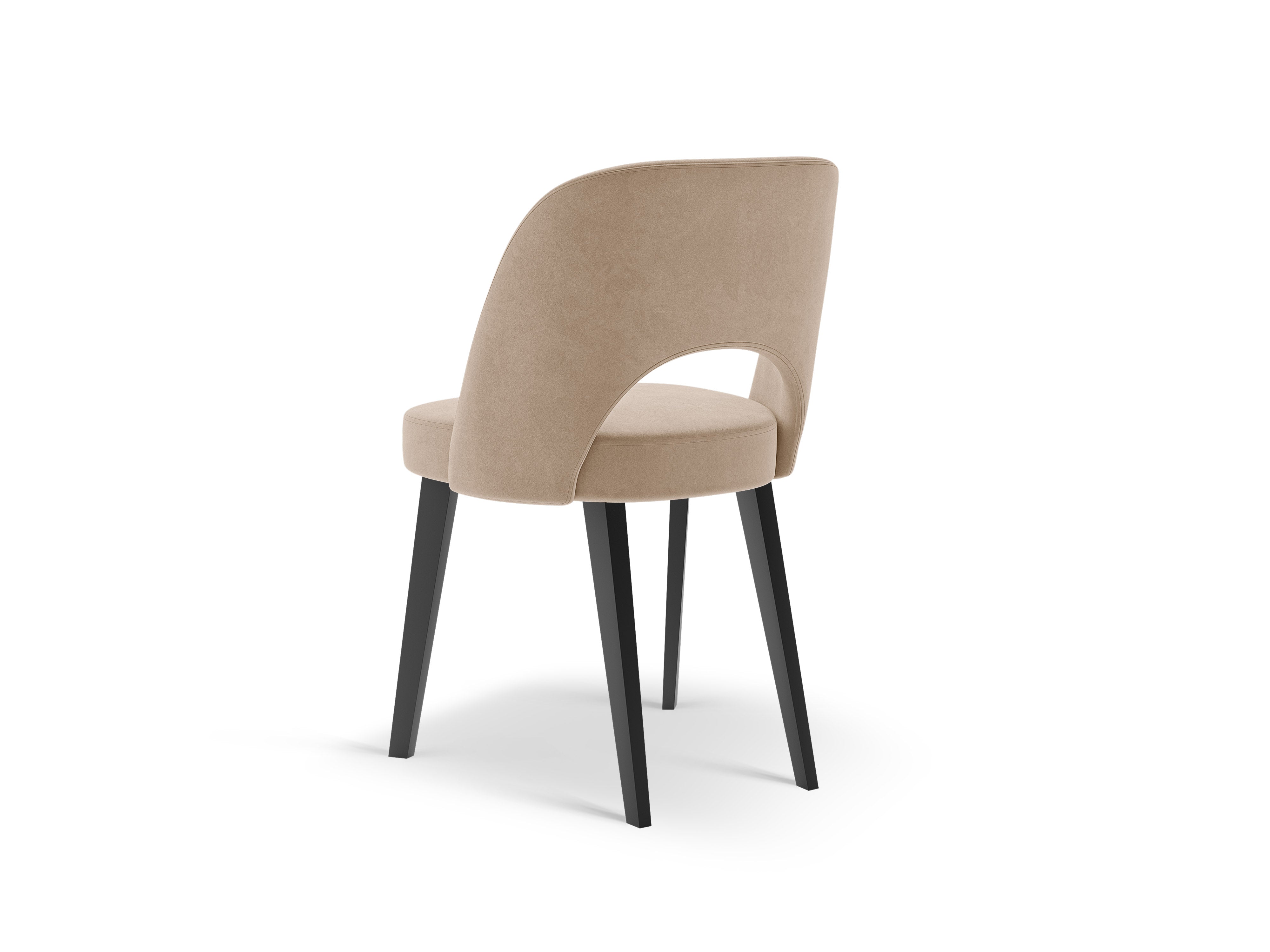 Micadoni Bowe Samtiger Stuhl Samt Magic Velvet Mandelbeige