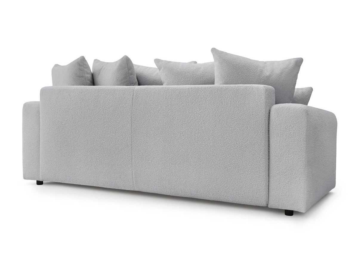 Bobochic Envy Schlafsofa 3-Sitzer mit Bettkasten Bouclé-Stoff Hellgrau