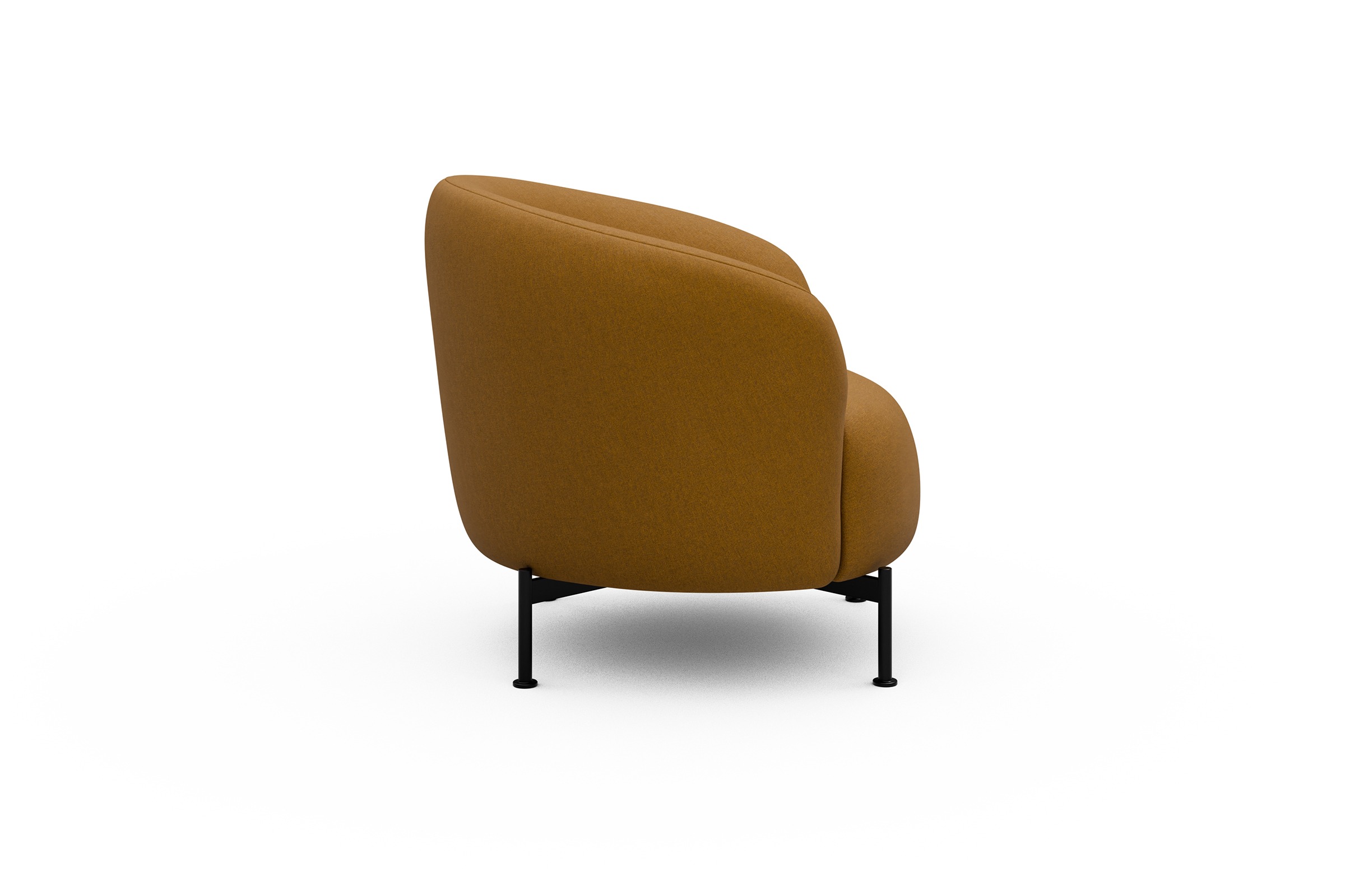 Sessel Ronda X-Metallgestell Schwarz Satya-Ocre