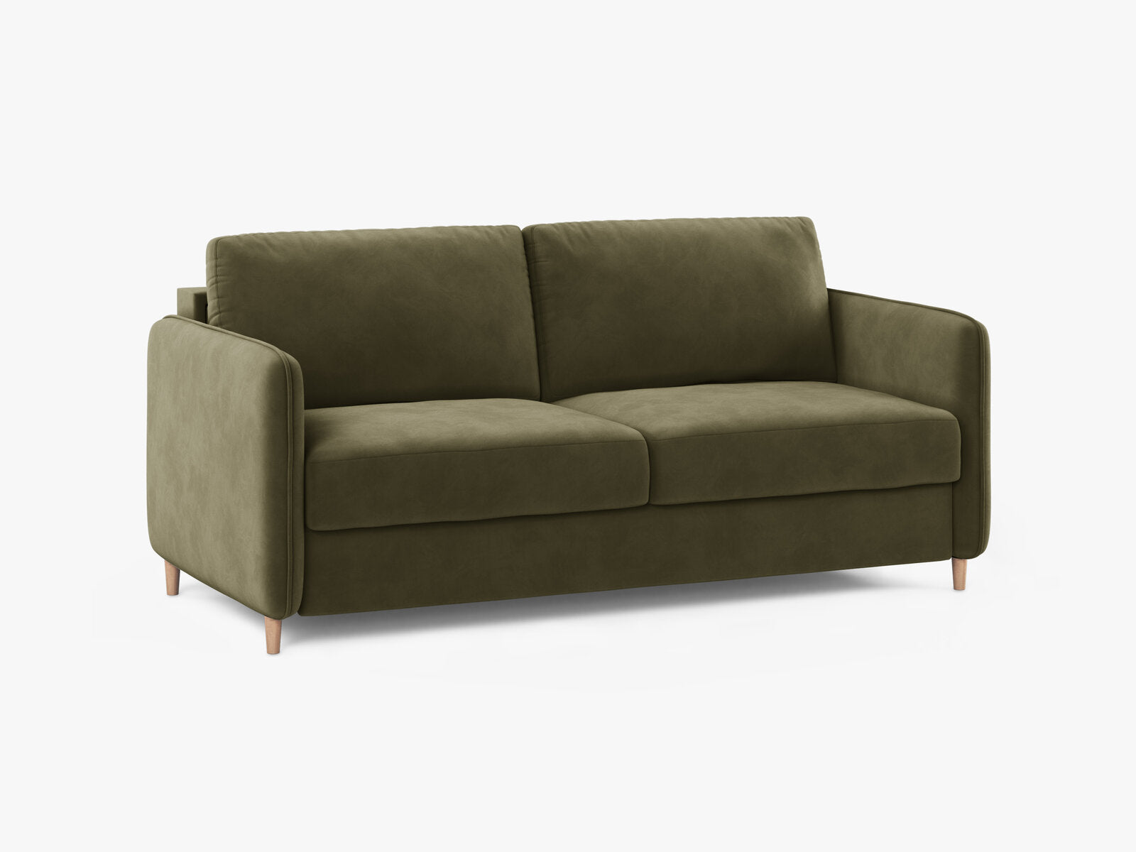 Micadoni Sofa mit Schlaffunktion Simo 3-Sitzer Samt Salvador Grün